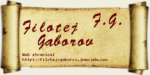 Filotej Gaborov vizit kartica
